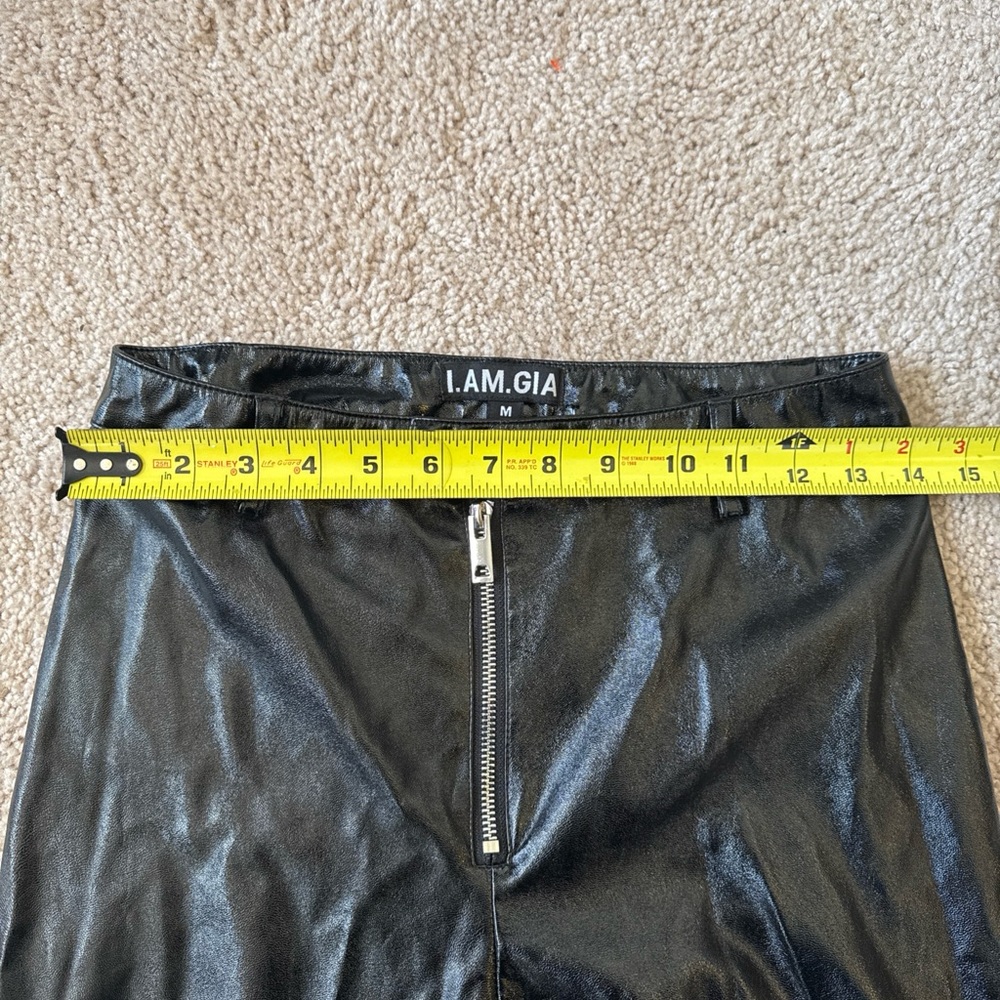 I AM GIA Nikole Faux Leather Zip Pants Size M // 28